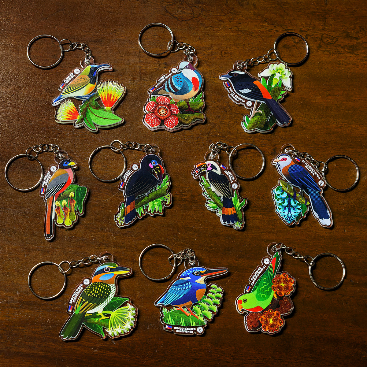 Birds of Mount Makiling Keychains