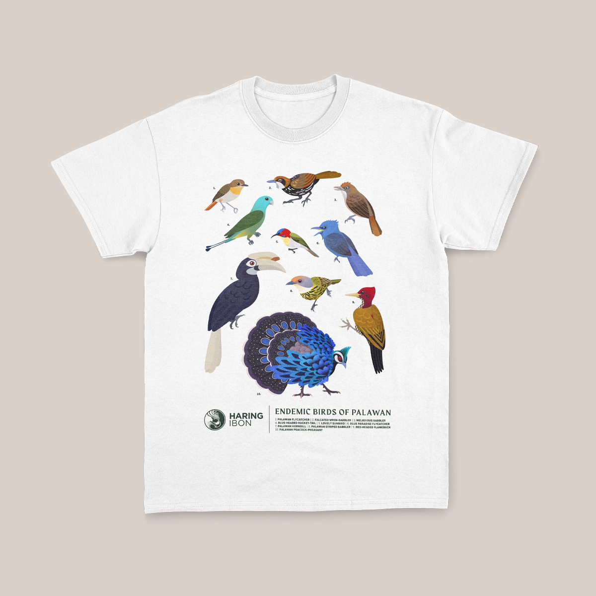 Endemic Birds of Palawan Graphic Tee
