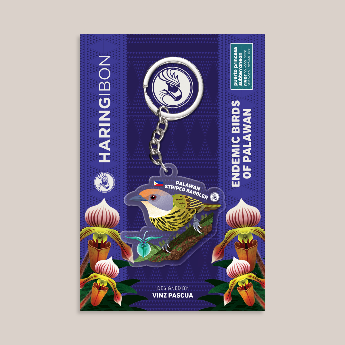 Endemic Birds of Palawan Keychains