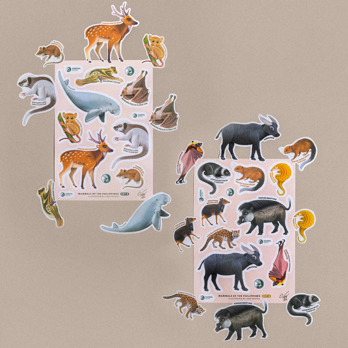 Mammals of the Philippines Sticker Sheets