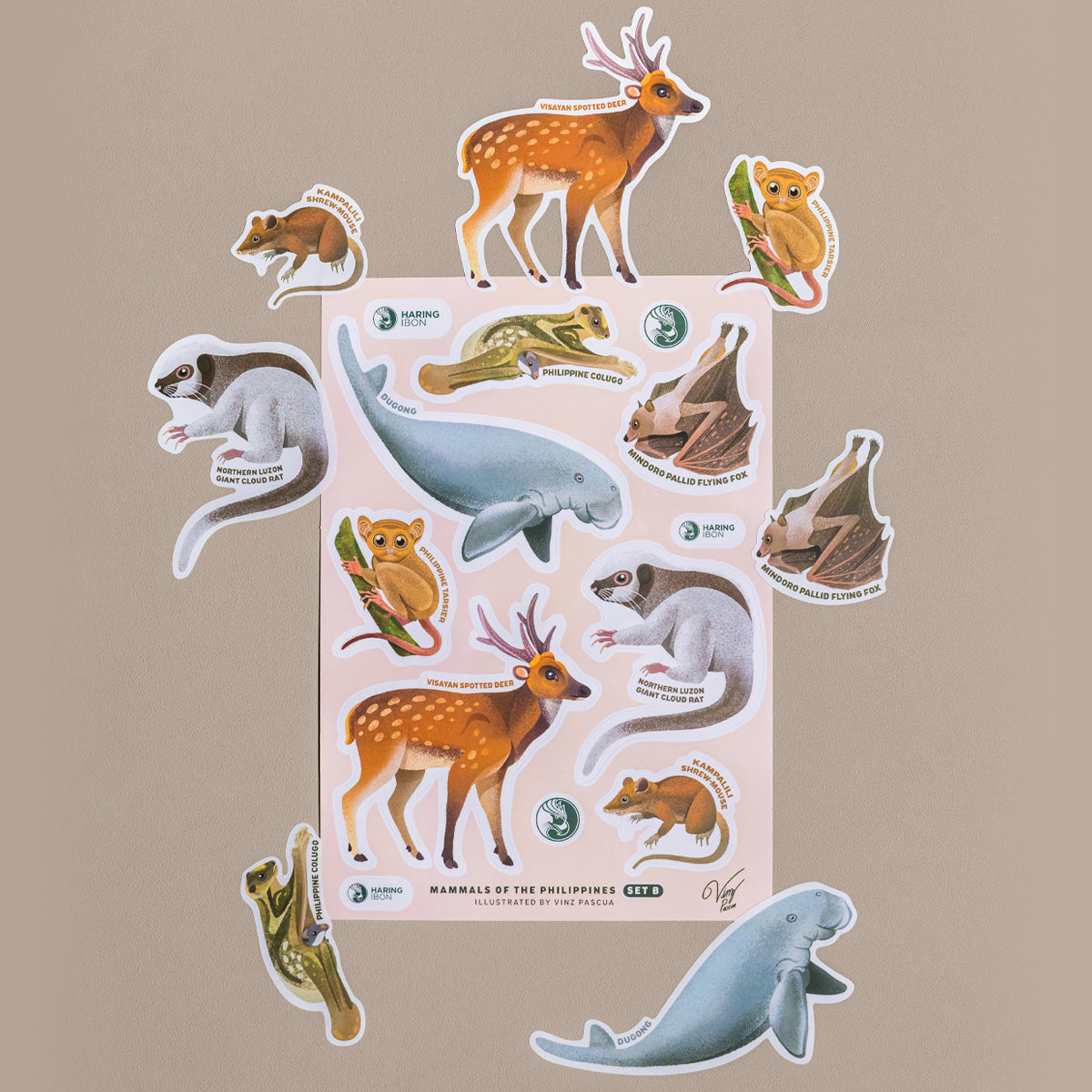 Mammals of the Philippines Sticker Sheets
